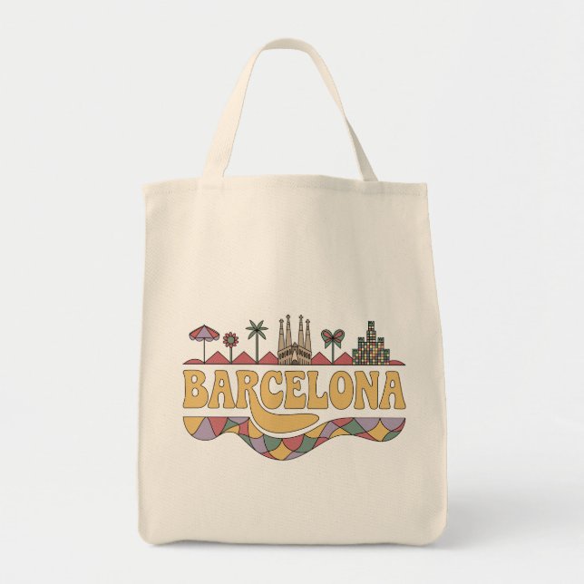 Tote Bag Barcelona Spain Europe (Devant)