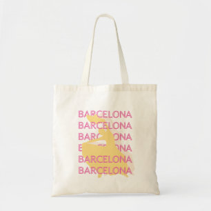 Tote Bag Barcelone Art Voyage, Espagne, Art Voyage, Rose