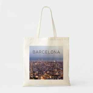 Tote Bag Barcelone Catalogne Sunset Skyline Espagne Citysca