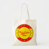 Barcelone, Espagne, cercle aux couleurs du drapeau