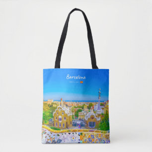 Tote Bag Barcelone, Espagne - Parc Guell Mosaïque Gaudi