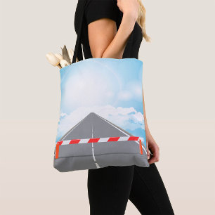 Tote Bag Barrière rouge et blanche Accès bloqué
