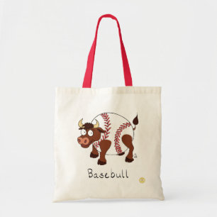 Tote Bag Baseball Bull Funny Enfants Sports