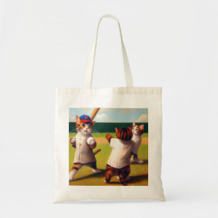 Tote Bag Baseball des chats