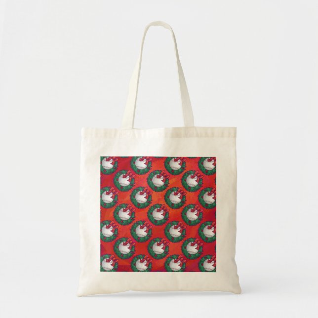 Tote Bag Baseball en couronne rouge (Devant)