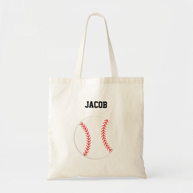 Tote Bag Baseball Personnalisé Enfants (Devant)
