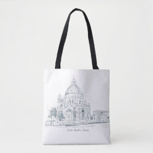 Tote Bag Basilique St Marks Venise Italie Stylo en encre de