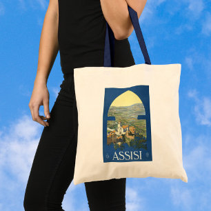 Tote Bag Basilique Vintage voyage Assisi Italie Francesco