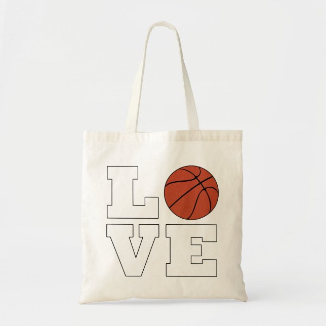 Tote Bag Basket-ball AMOUR Cute Basketball (Devant)