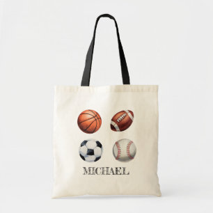 Tote Bag Basketball Baseball Football Soccer personnalisés