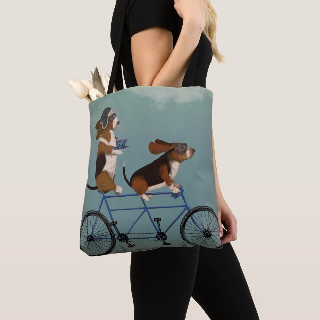 Tote Bag Basset Hound Tandem (De près)