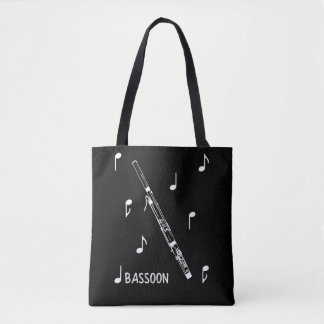 Tote Bag Basson de notes musicales