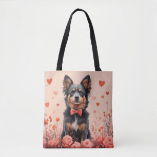 Tote Bag Bataille australienne avec Roses - Saint-Valentin