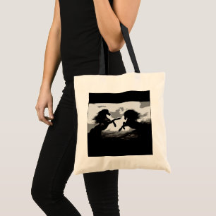 Tote Bag Bataille des Chevaux - Art Equin