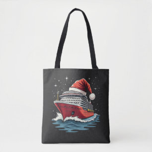 Tote Bag Bateau de croisière en famille Correspondant Noël