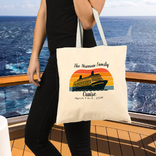 Tote Bag Bateau de croisière mignon orange et jaune PERSONN