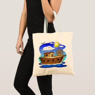 Tote Bag Bateau de pêche dessin animé