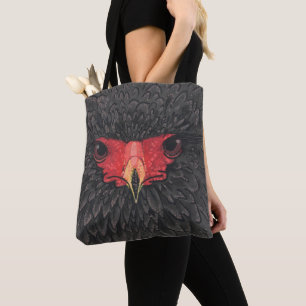 Tote Bag Bateleur Eagle African Bird Portrait Papier Collag