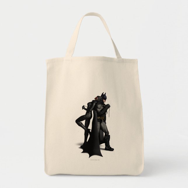 Tote Bag Batman Arkham City | Batman et Catwoman (Devant)