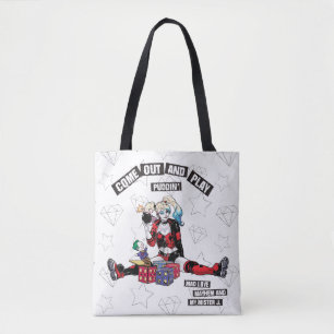 Tote Bag Batman   Harley Quinn "Sortez Et Jouez À Puddin"