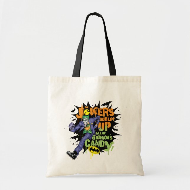 Tote Bag Batman | Joker's Goblin' Up All of Gotham's Candy (Devant)