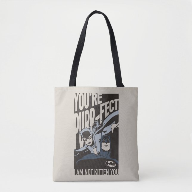 Tote Bag Batman Valentine | Catwoman - Vous êtes Purr-fect (Devant)