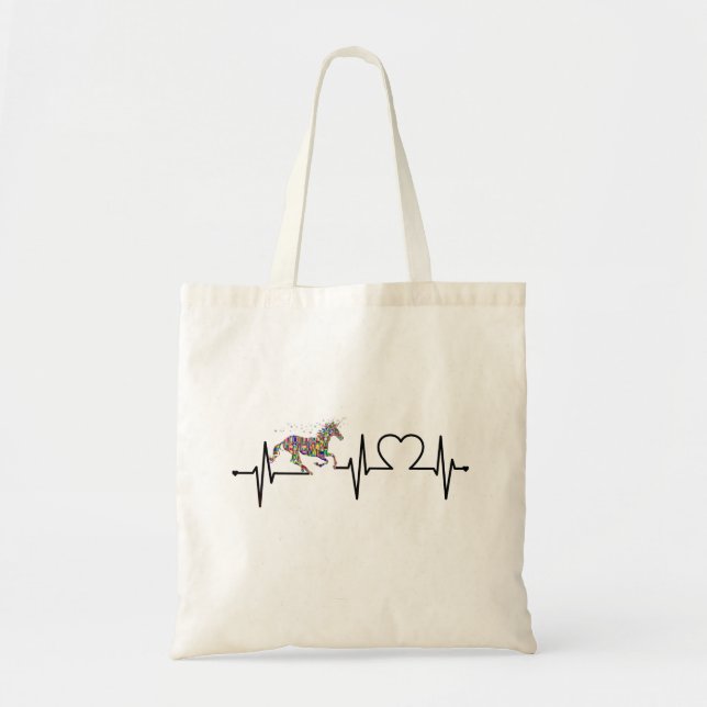 Tote Bag battement de coeur de cheval (Devant)