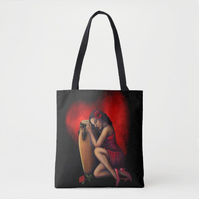 Tote Bag Battement de coeur de Salsa (Devant)