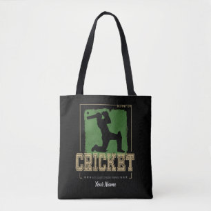 Tote Bag Batteur de cricket Joueur Vintage