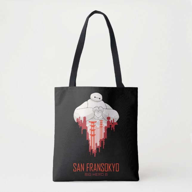 Tote Bag Baymax| San Fransokyo - Big Hero 6 (Devant)