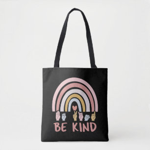 Tote Bag Be Kind ASL III - Langue des Signes Américaine