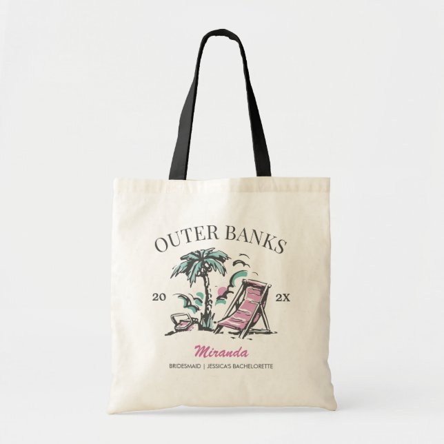 Tote Bag Beach Bachelorette Party Custom Bridesmaid Cadeau (Devant)