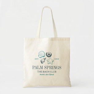 Tote Bag Beach Bachelorette Party Vintage Seashells Logo