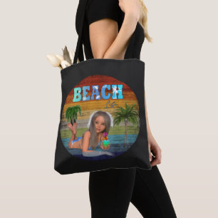 Tote Bag Beach Life Shopping