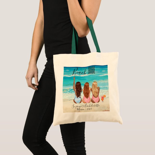 Tote Bag Beach Tribe Girl's Trip Bachelorette Vacation (Devant (produit))