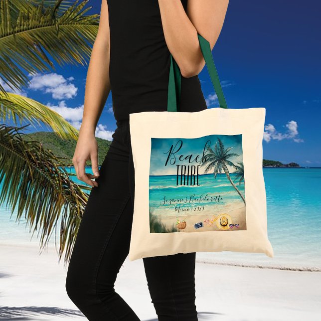 Tote Bag Beach Tribe Girl's Trip Bachelorette Vacation (Créateur téléchargé)