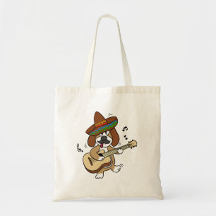Tote Bag Beagle playing guitar choose