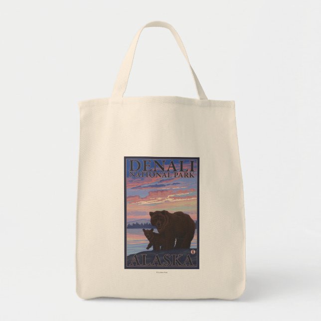Tote Bag Bear and Cub - Denali National Park, Alaska (Devant)