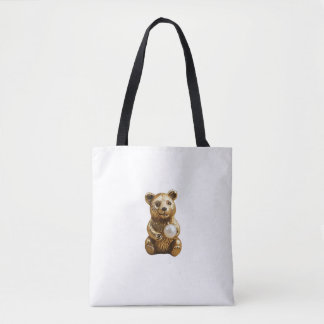 Tote Bag Bear jewelry with white pearl