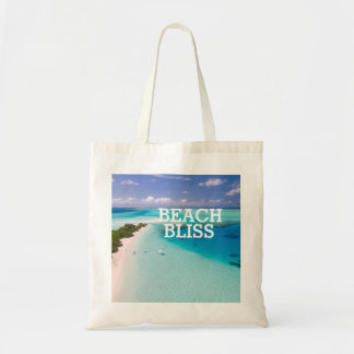 Tote Bag Beau bonheur de plage réutilisable