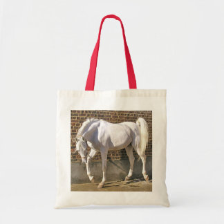 Tote Bag Beau cheval Arabe blanc