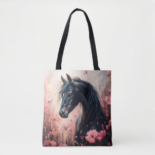 Tote Bag Beau Cheval Blush Fleur sauvage rose