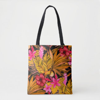 Tote Bag Beau fond motif d'été fleuri sans soudure