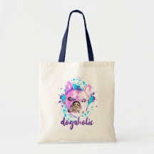 Beau Français Bulldog visage rose bleu Dogaholic