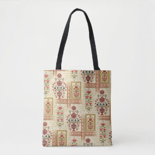 Tote Bag Beau motif de fleur moghole sans couture avec moti