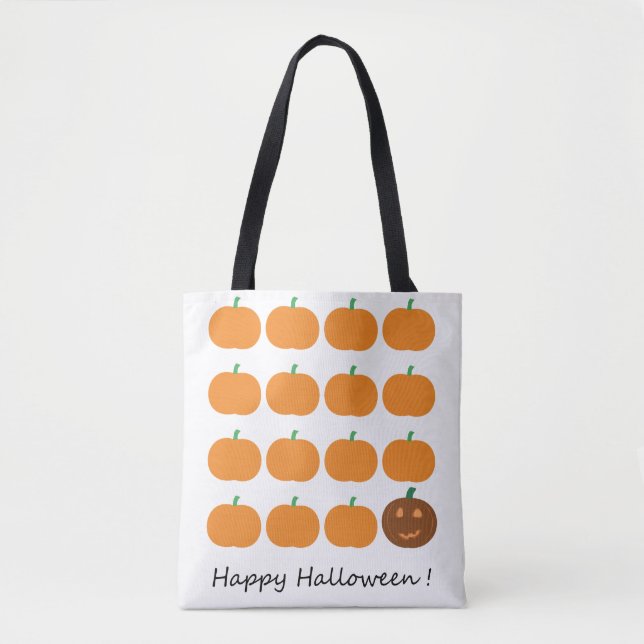 Tote Bag Beau Patch Citrouille Halloween (Devant)