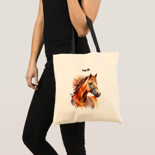 Tote Bag Beau Sorrel Horse Portrait