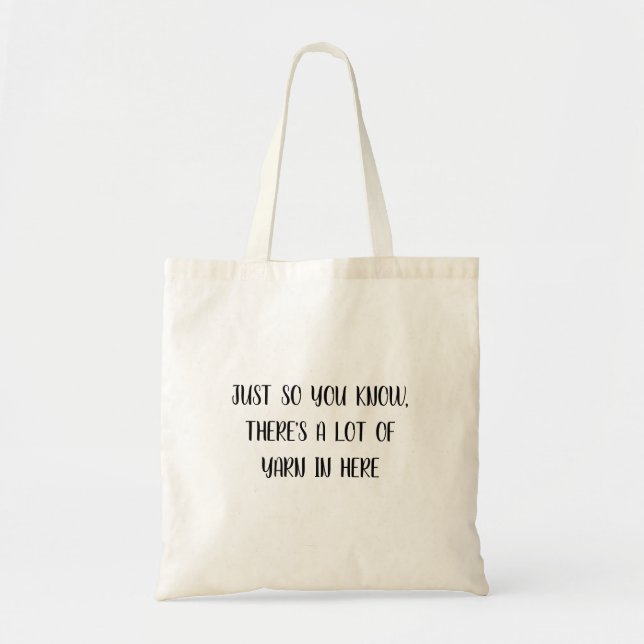 Tote Bag Beaucoup de fil de Tricot amusant Crochet (Devant)