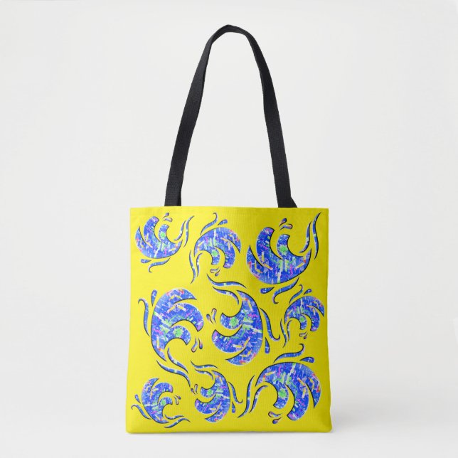 Tote Bag Beaucoup de vagues d'art abstrait  (Devant)