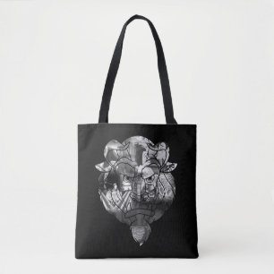 Tote Bag Beauté et bête  Collage B&W